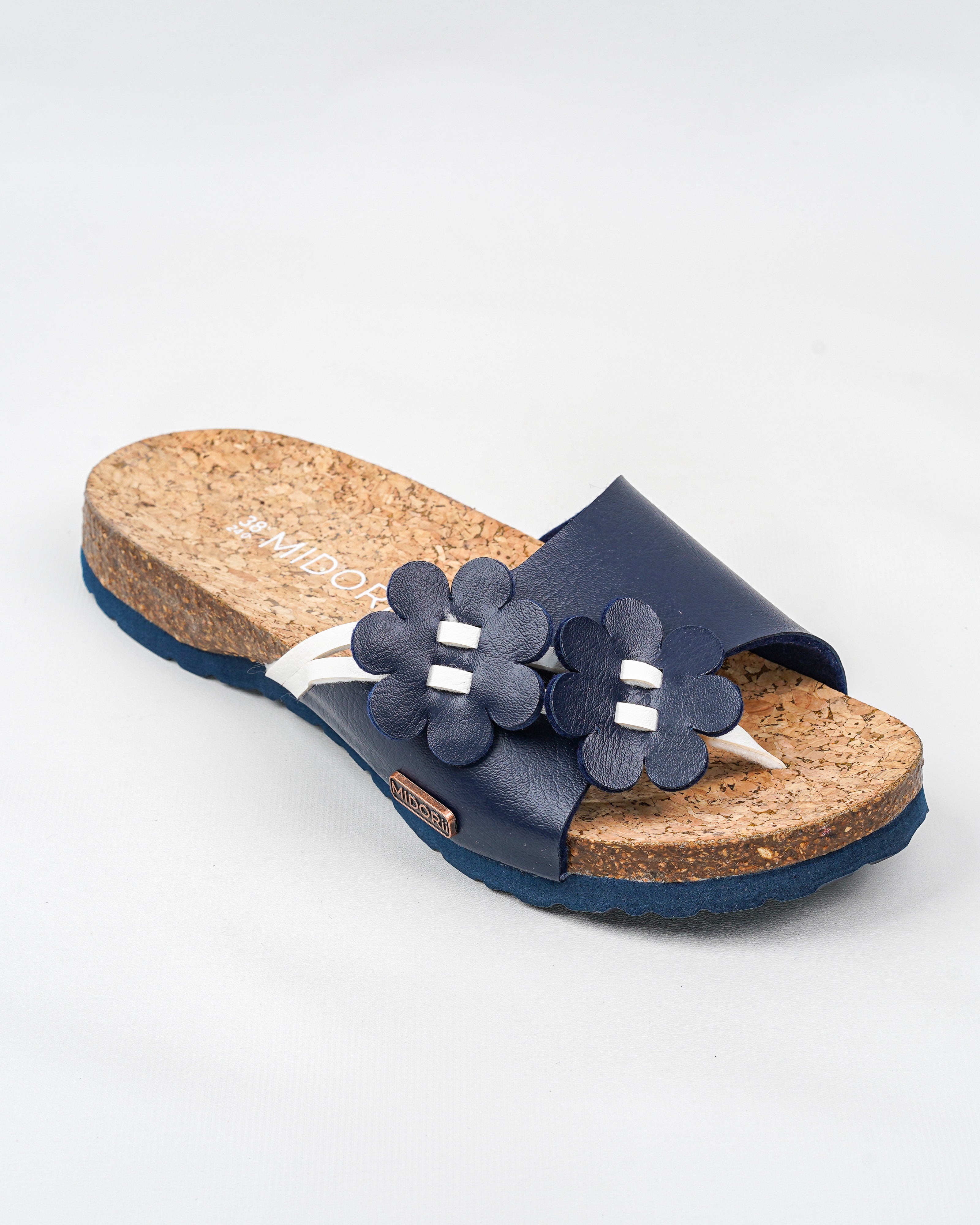 Garden Navy Slides for Women 