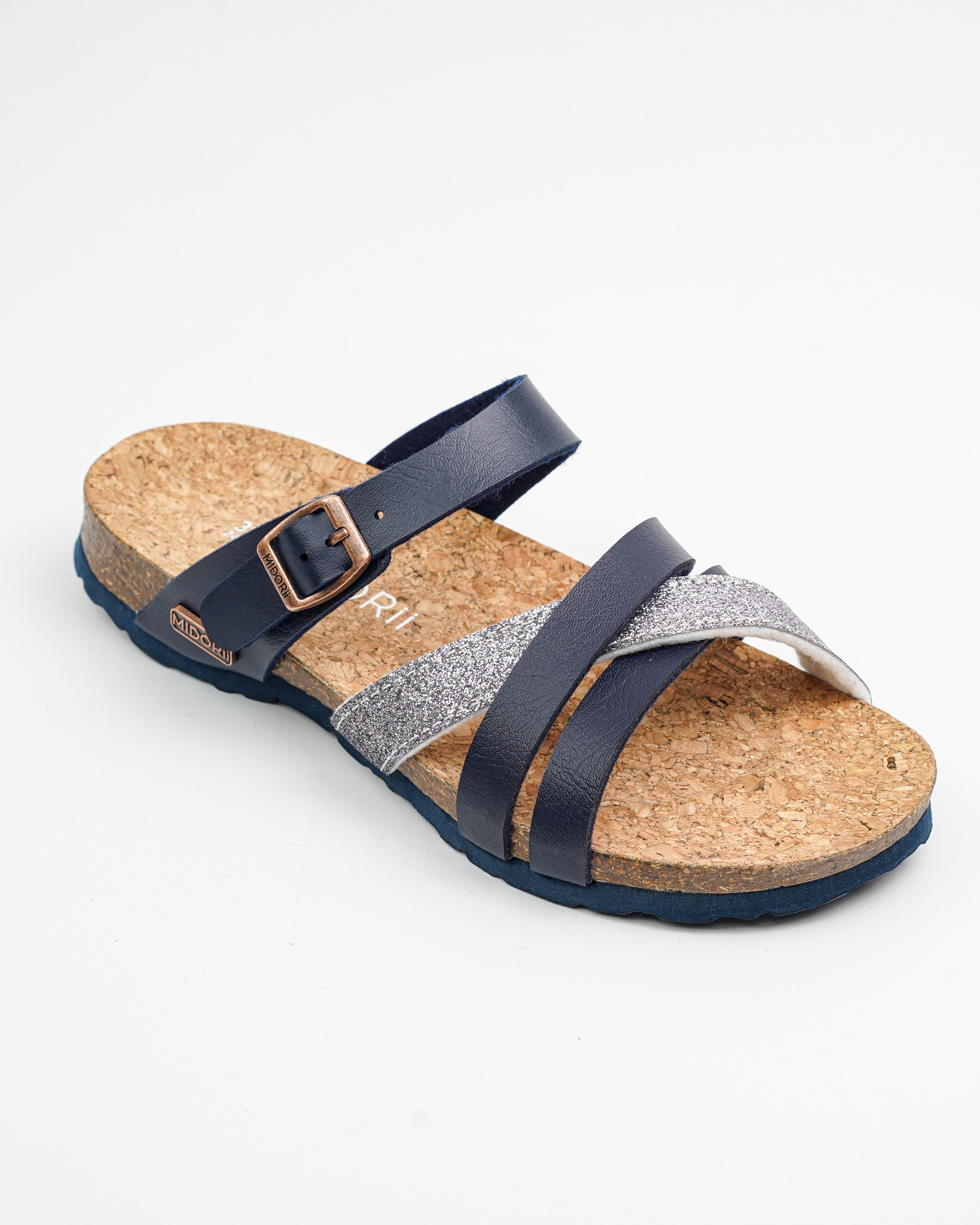 Fanny Navy Slides for Women