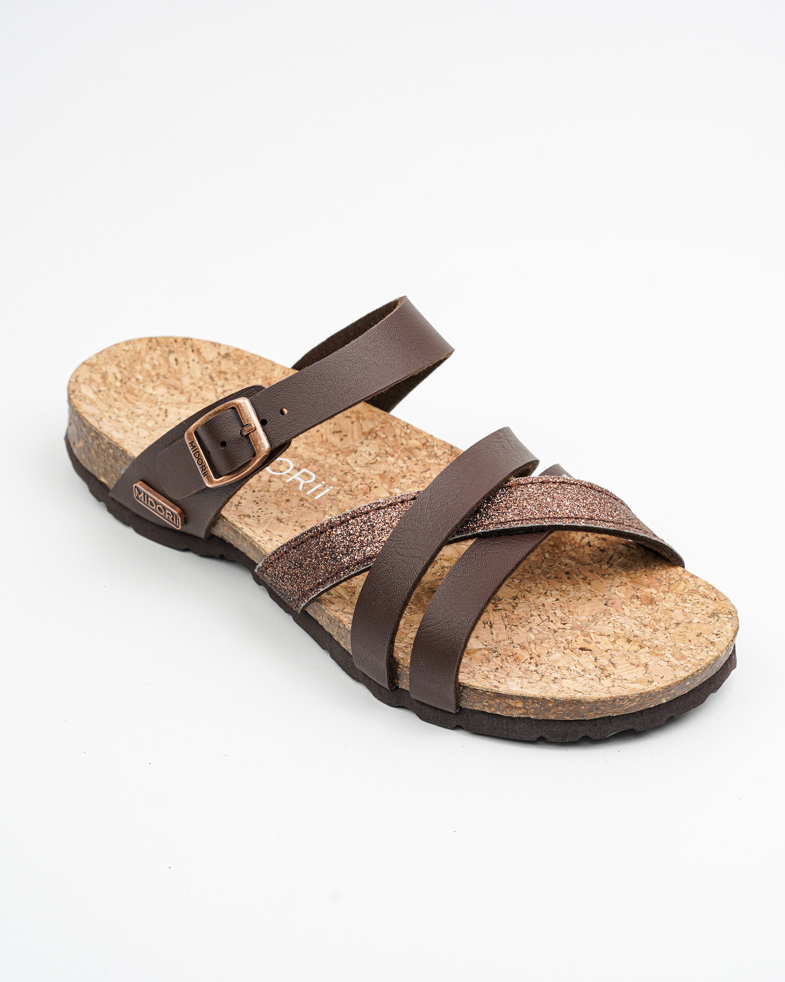 Fanny Dark Brown Slides for Women 