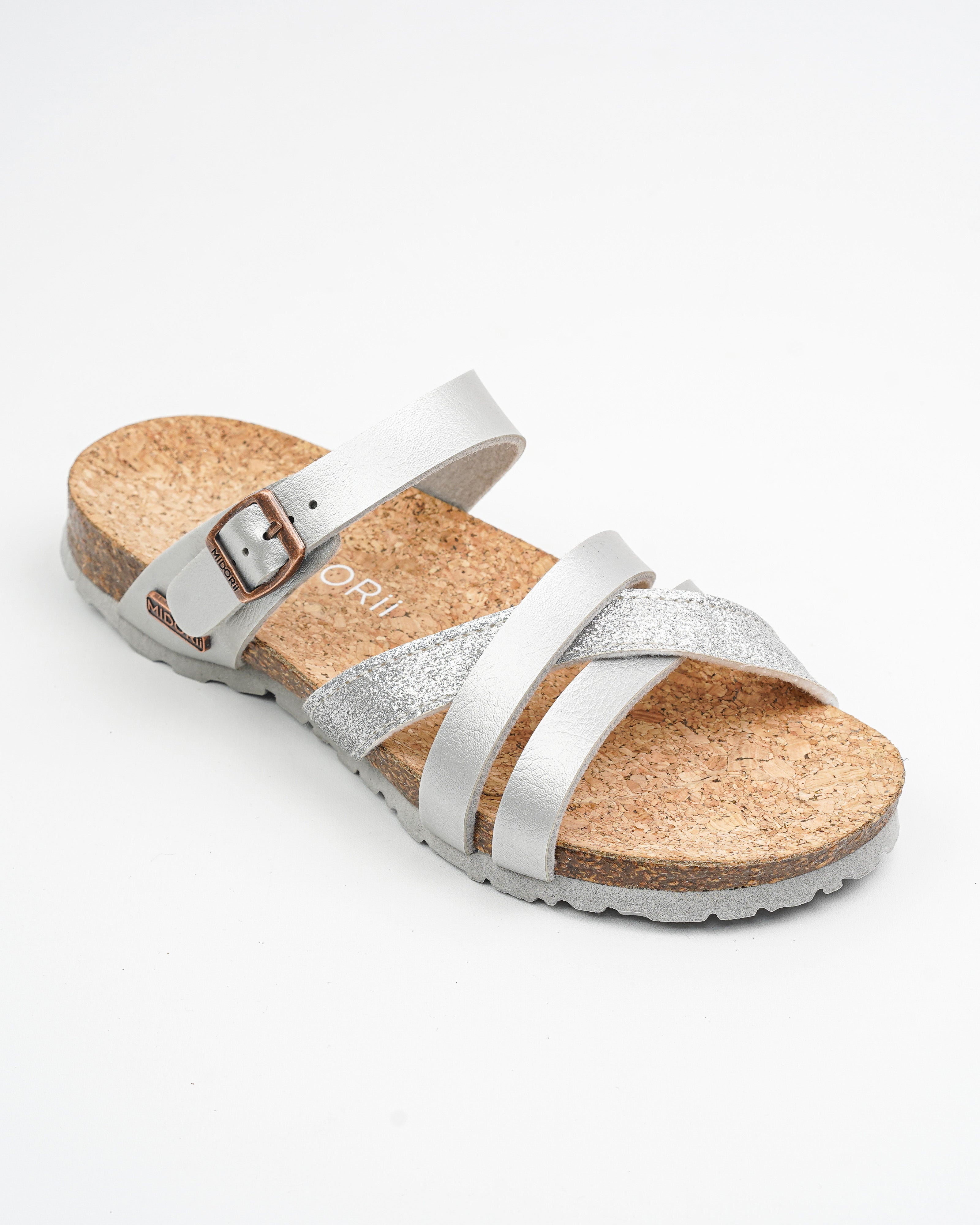 Fanny Grey Slides for Women