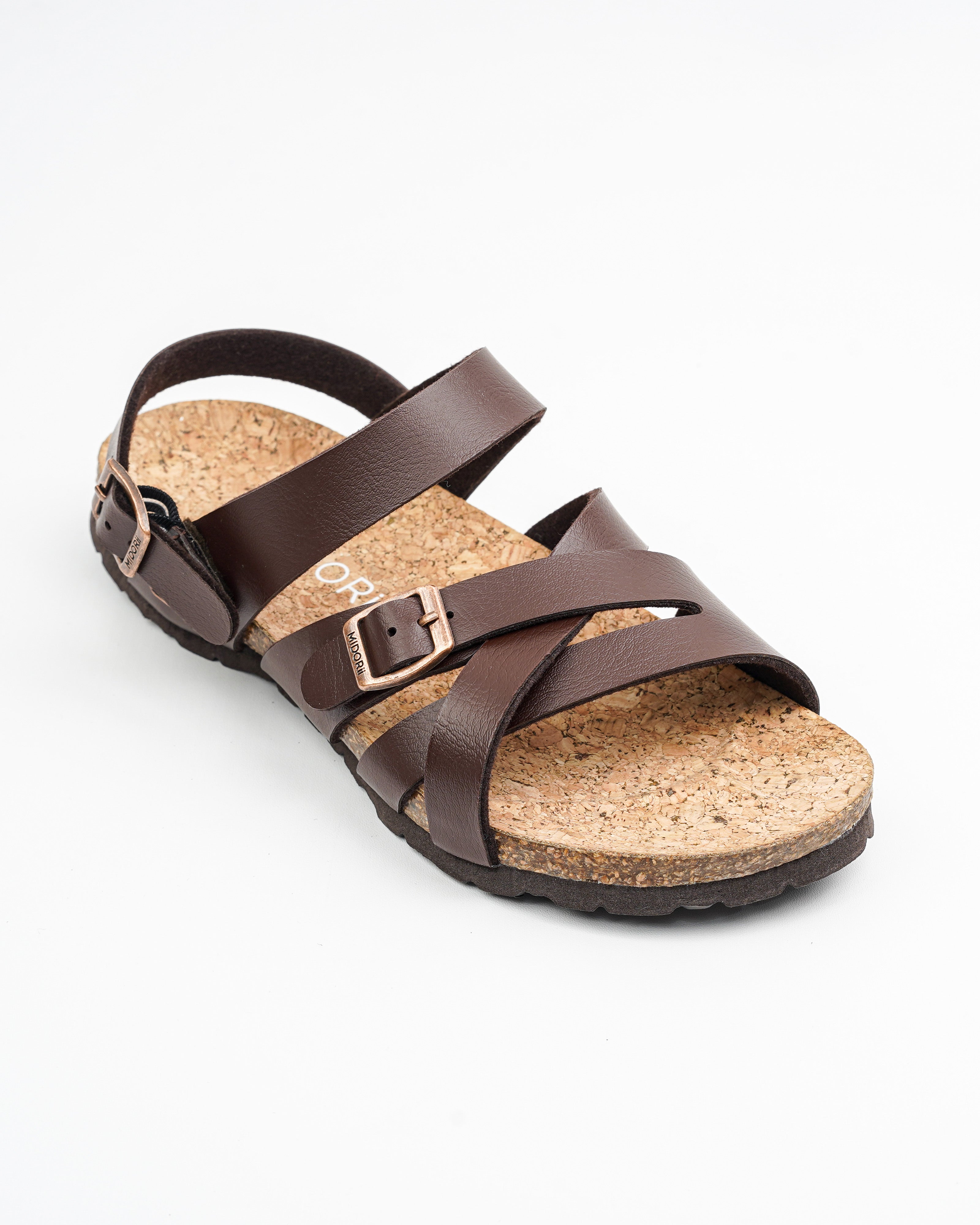 Ulva Dark Brown Pull-Backs Sandals